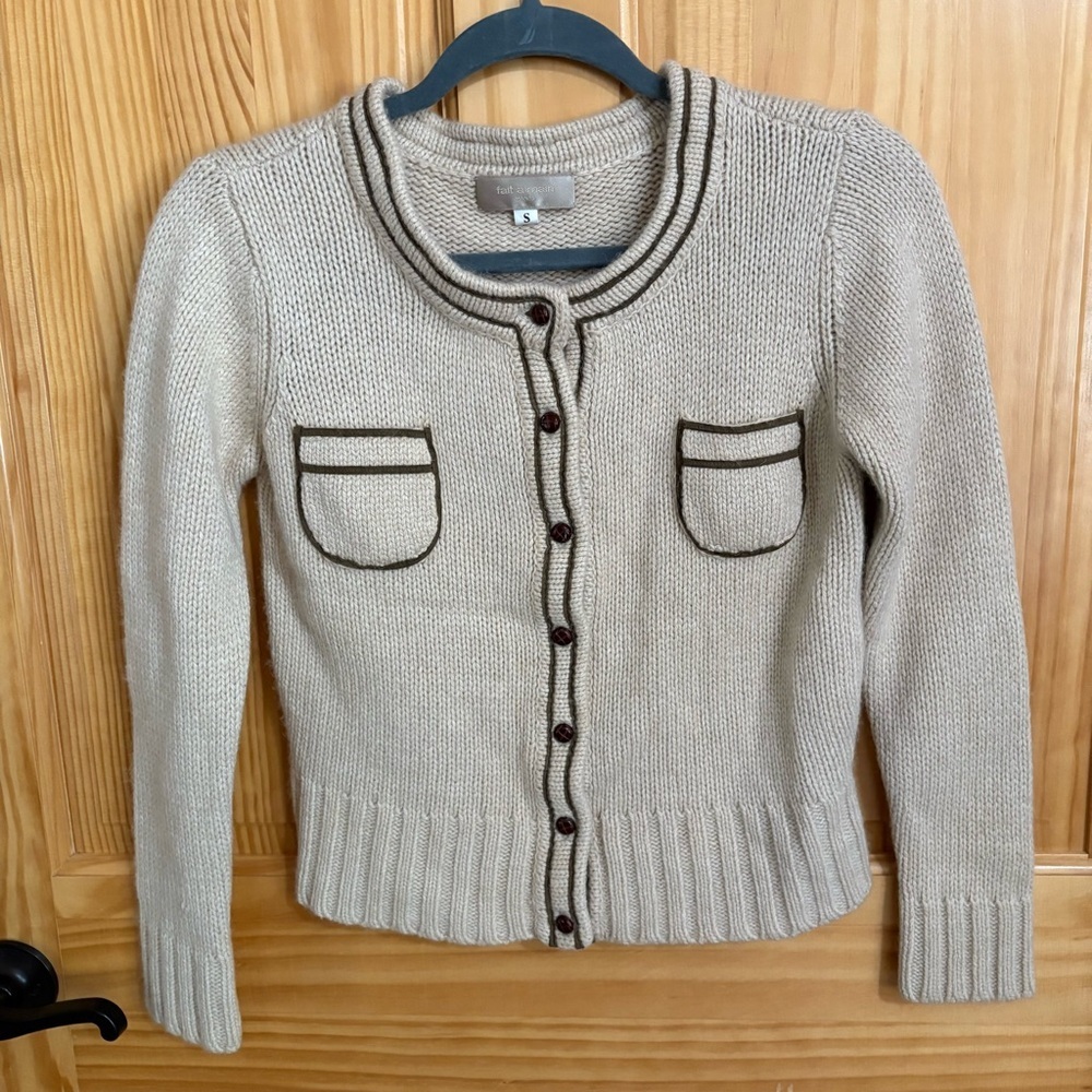 FAIT A MAIN Paris Cropped Cardigan Sweater